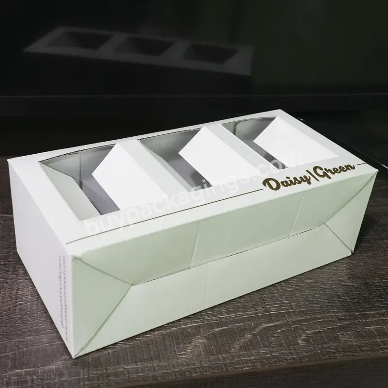 2023 New Custom Luxury Recycled White Embossed Gold Thick 3 Divider Suitcase Tuck Top Gift Package Moon Cake Box Packaging