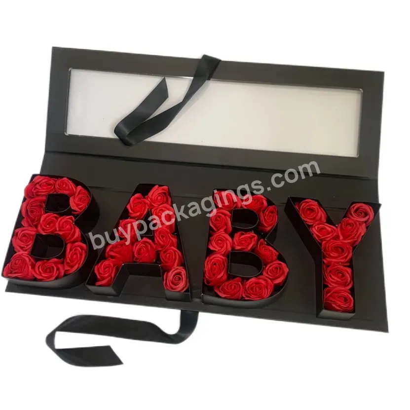 2023 New Design Baby Groove Shape Gift Paper Box Transparent Pvc Window Gift Box For New Born Baby Shower