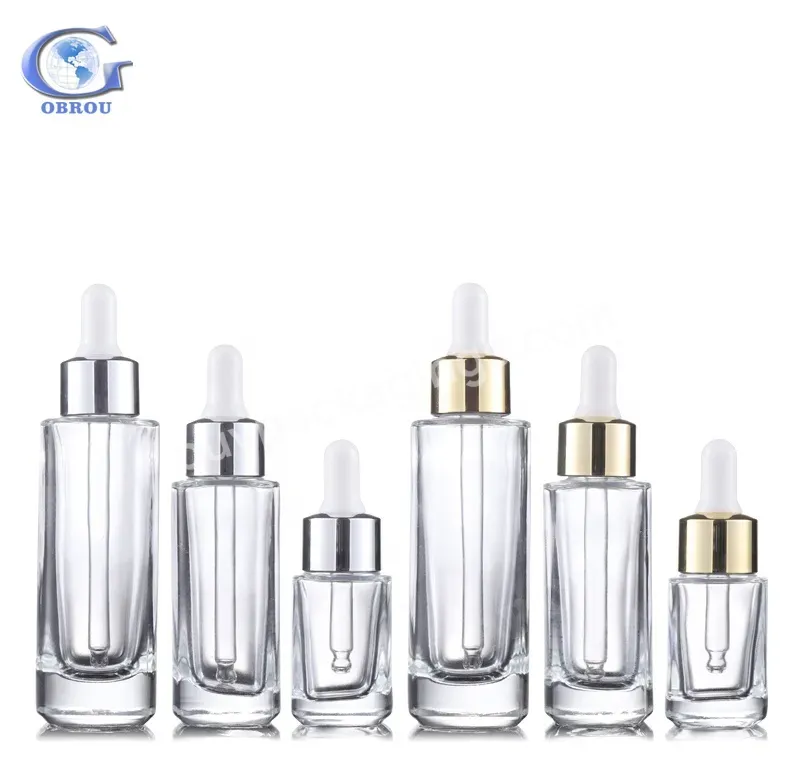 2023 New Design Custom 15ml 30ml 50ml Essential Oil Clear Dropper European Glass Bottles For Massage Oil