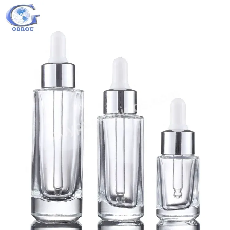 2023 New Design Custom 15ml 30ml 50ml Essential Oil Clear Dropper European Glass Bottles For Massage Oil