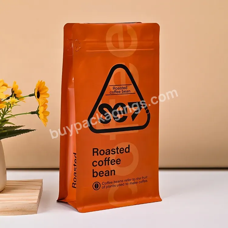 2023 New Design Eco Friendly Matte Laminated Recycle 100g 250g Coffee Bag With Zipper Coffee Packaging Plastic Bags