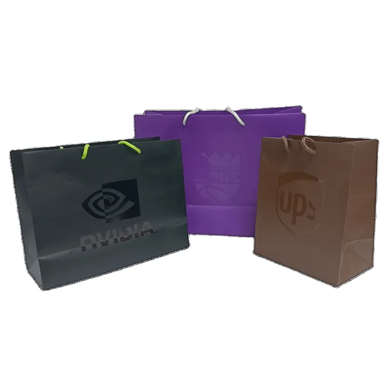 2023 new design Recyclable Custom Printed Eco friendly Wedding Birthday Gift Paper Bag with ribbon