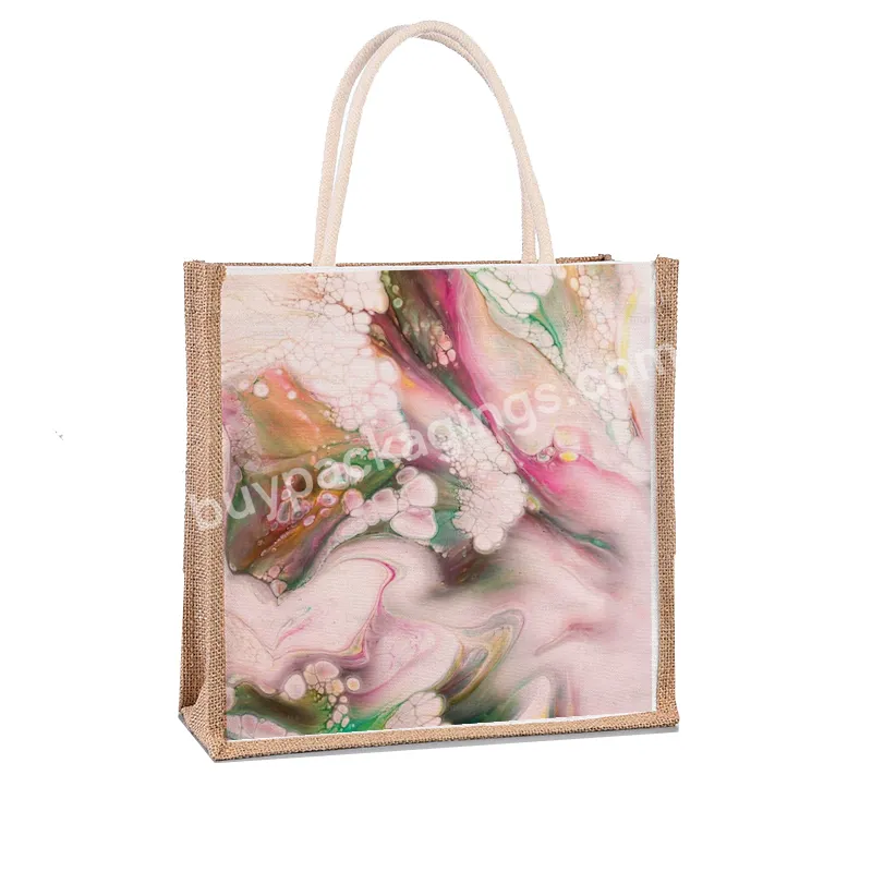 2023 New Hot Selling Custom Colorful Shopping Jute Bags Manufacturers Cheap Price With Logo Printing