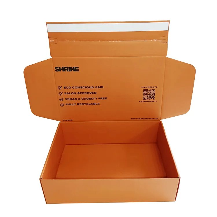 2023 new mailer box with tear strip clothes packaging kraft shipping box cardboard paper box with insert