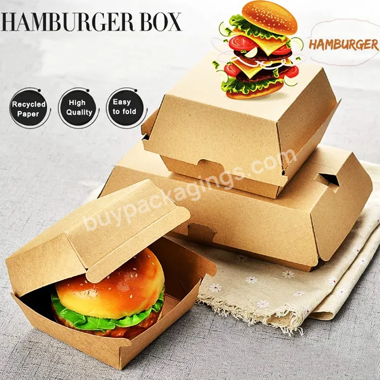 2023 New Style Personalized Logo Burger Box Sandwich Box New Design Fries Food Box