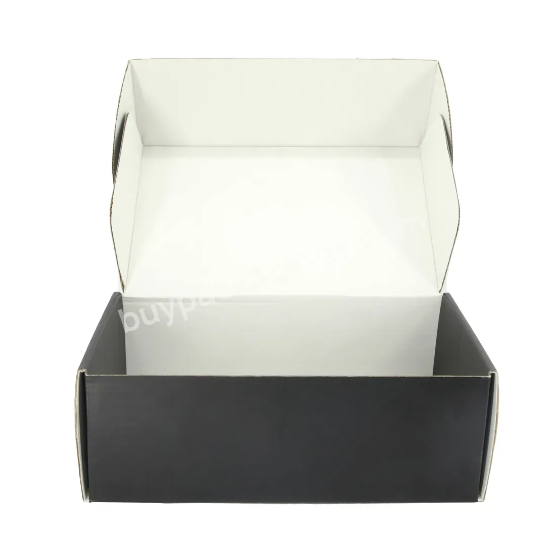 2023 New Trending Black Mailer Box Wholesale Custom Packaging Boxes Fashion Corrugated Paper Foldable Printing Shipping Boxes
