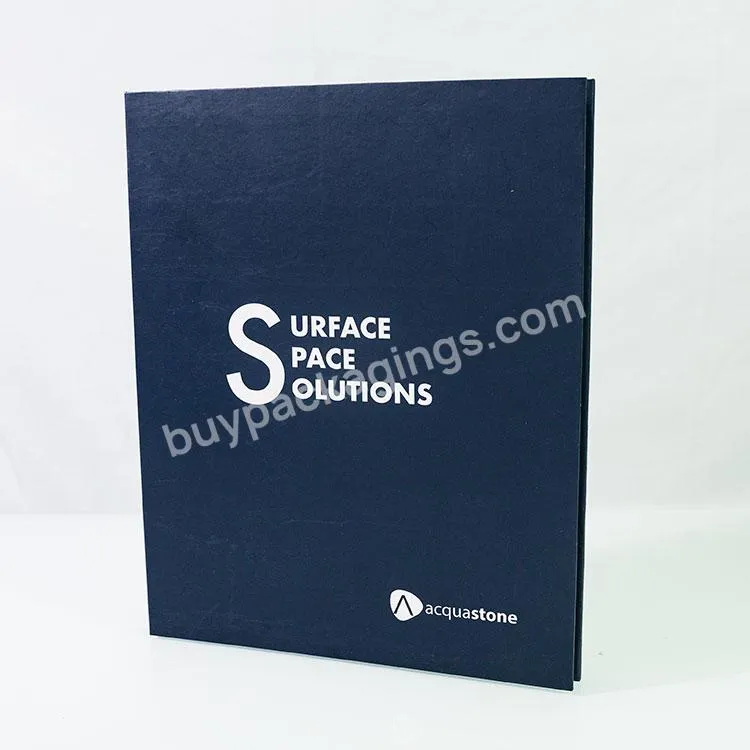 2023 New Tri Fold Presentation Folder Booklets Pockets Cover Printing Standard Size A4 Custom Paper Folder