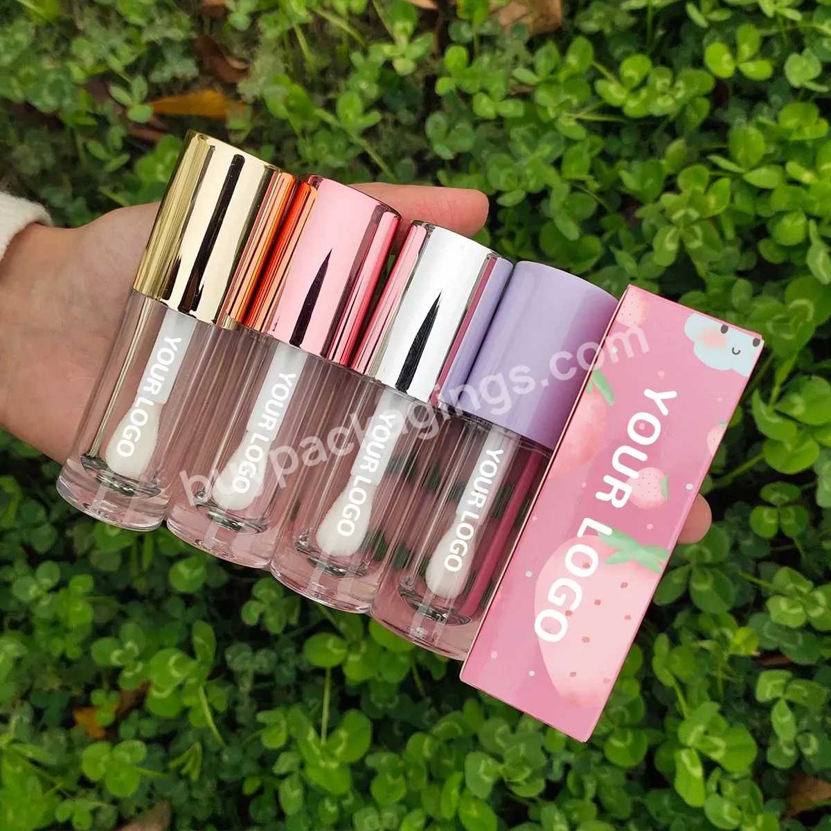 2023 Private Label Luxury Fashion Container Clear Empty Lipgloss Tube Packaging 5ml 10ml Big Wand Lip Gloss Tubes