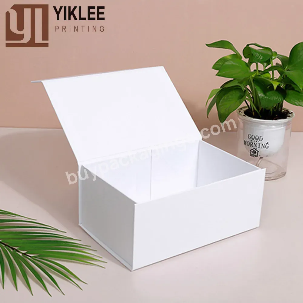 2023 Wedding Packaging Custom Your Own Logo Flap Hardcover Clamshell Folding Box Magnetic Lid Gift Box Storage Cardboard Paper