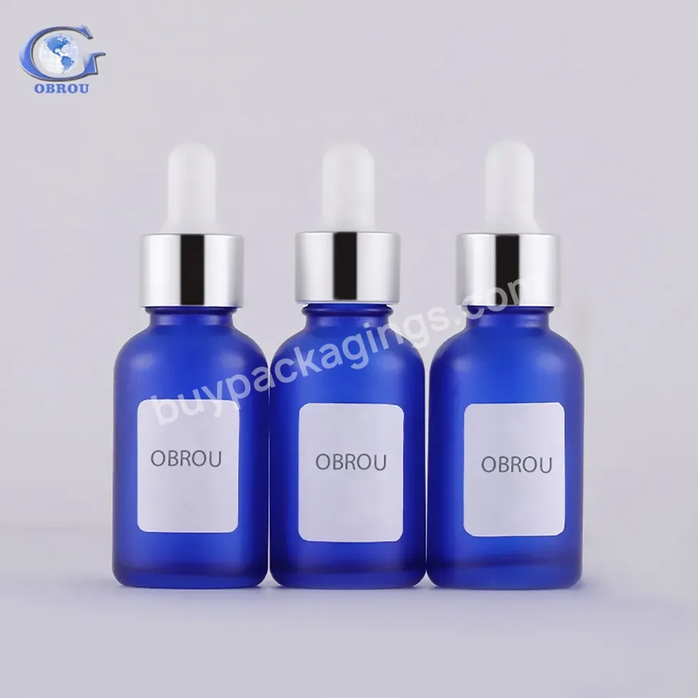 2023 Wholesale Cosmetic Silver Collar Facial Essential Oil Glass Dropper Bottle Skin Care Glass Serum Bottles With Pipette