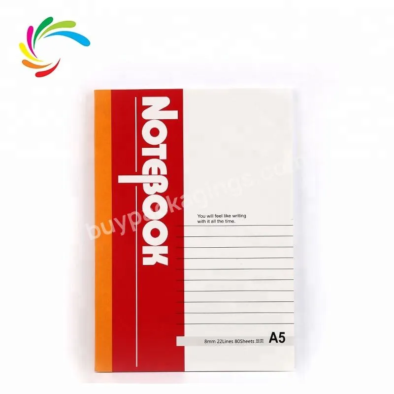 2023Wholesale Printing Custom High Quality Paper School Study Exercise A5 Diary Notebook