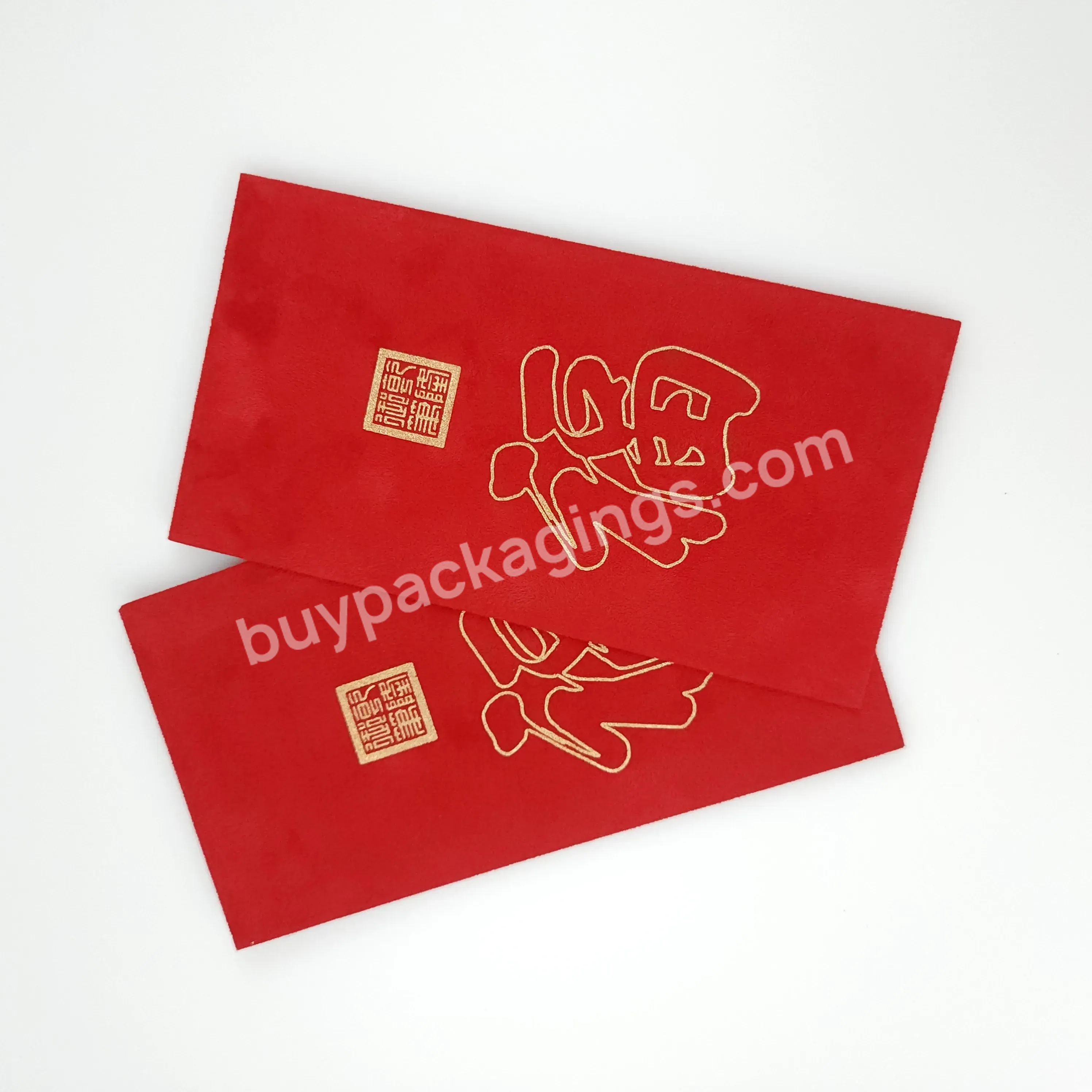 2024 New Trendy Luxury Custom Made Chinese New Year Traditional Red Packet Hong Bao Ang Pow Red Pocket Envelope