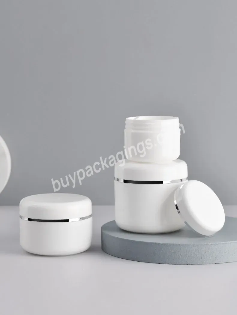 20/30/50/100/150/200/250g Hot Sale Silver Edge Cream Jar Hand Cream Plastic Jar Cosmetic Separate Jar