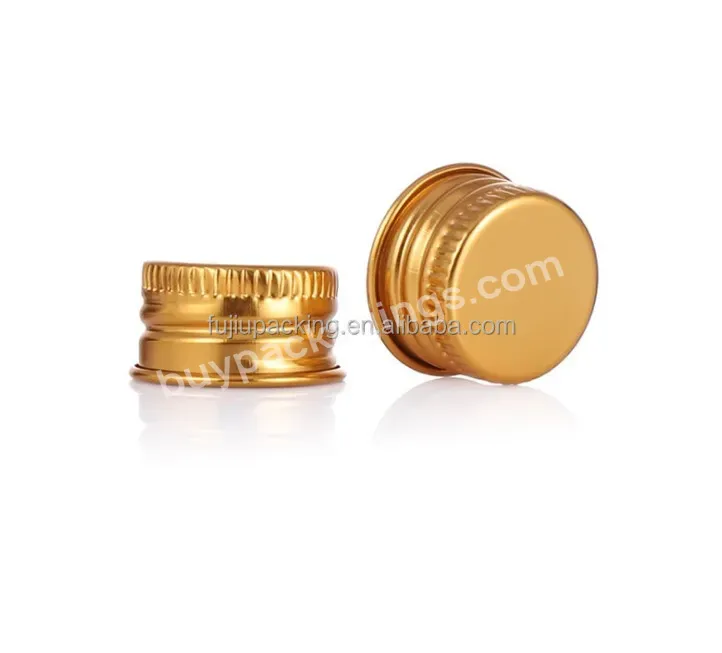 20/410 22/410 24/410 28/410 28/400 32/400 38/400 Gold Metal Aluminium Screw Caps Glass Bottle Lids With Pe Liner For Glass Vials