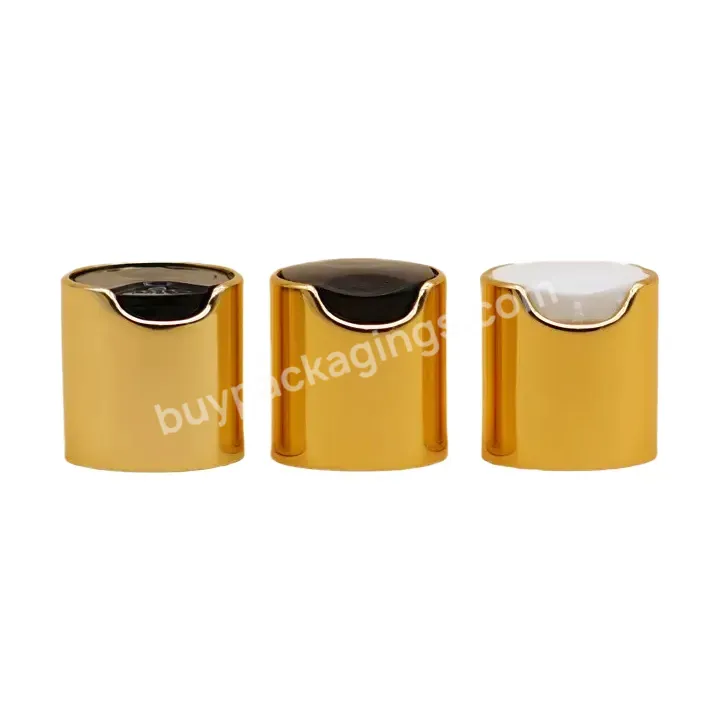 20/410 24/410 24/415 28/410 28/415 Aluminum Plastic Gold Silver Disc Top Cap For Cosmetic Bottle