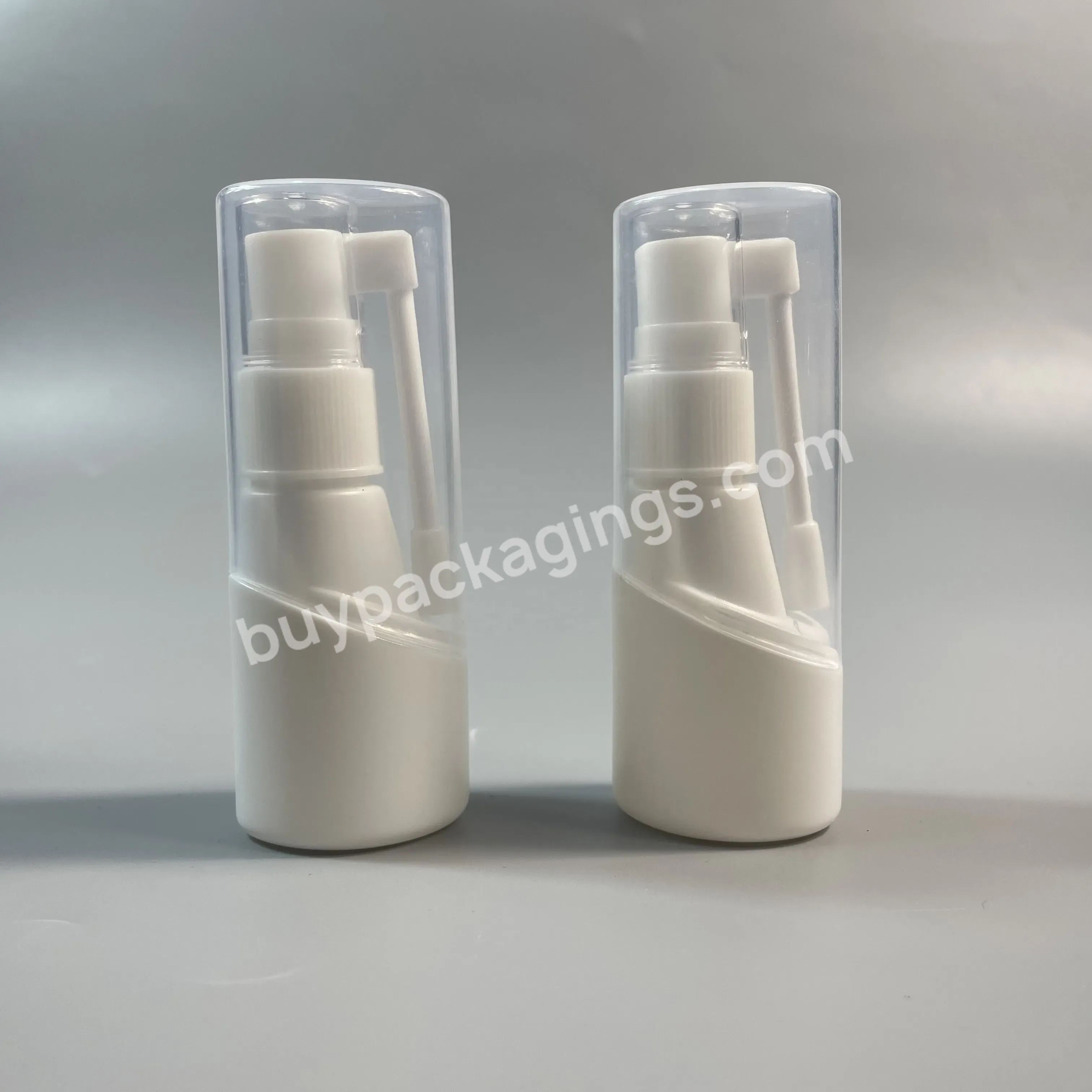 20/410 24/410 Plastic Pet White Rotatable Screw Pump Fine Mist Long Nozzle Medical Oral Throat Sprayer Bottle