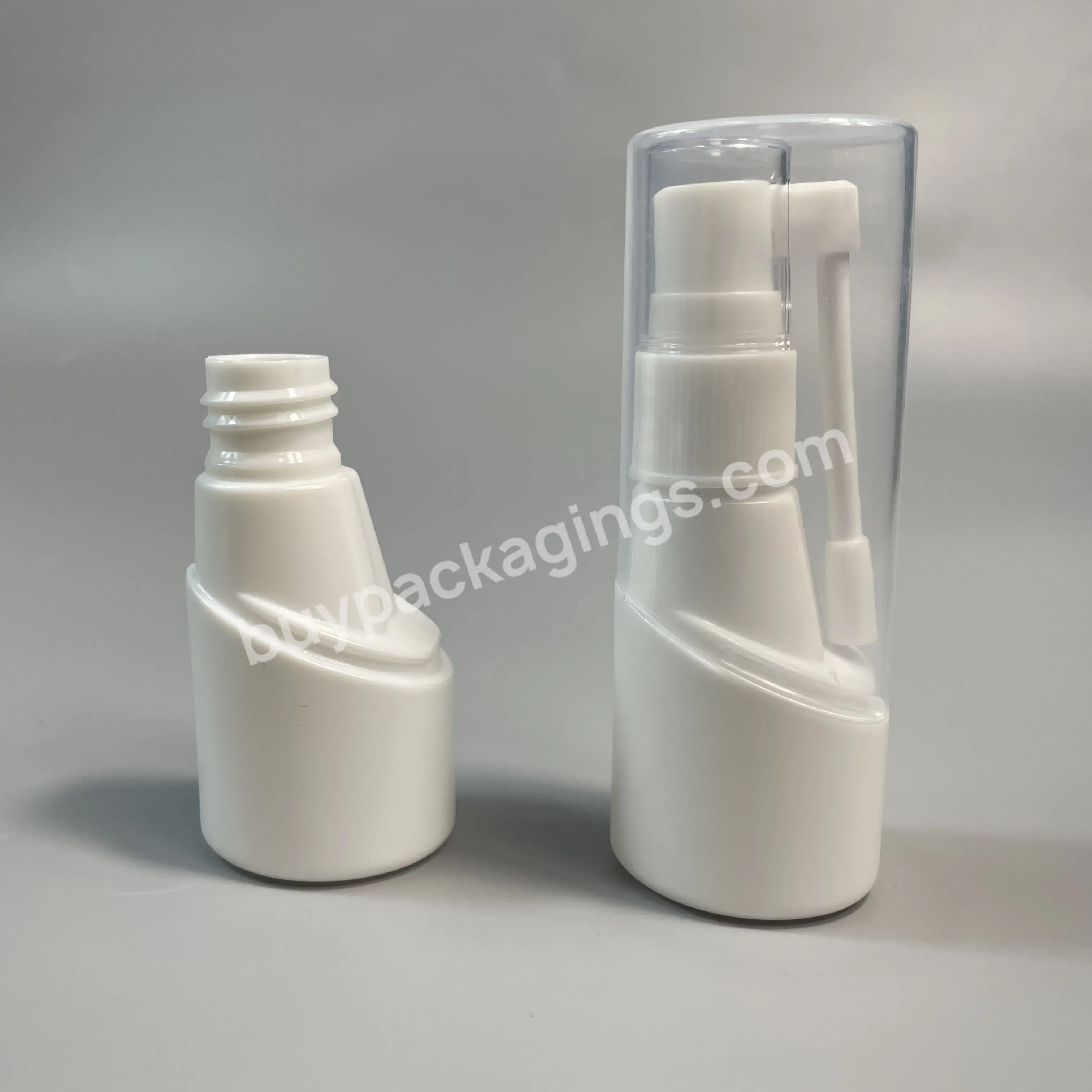 20/410 24/410 Plastic Pet White Rotatable Screw Pump Fine Mist Long Nozzle Medical Oral Throat Sprayer Bottle