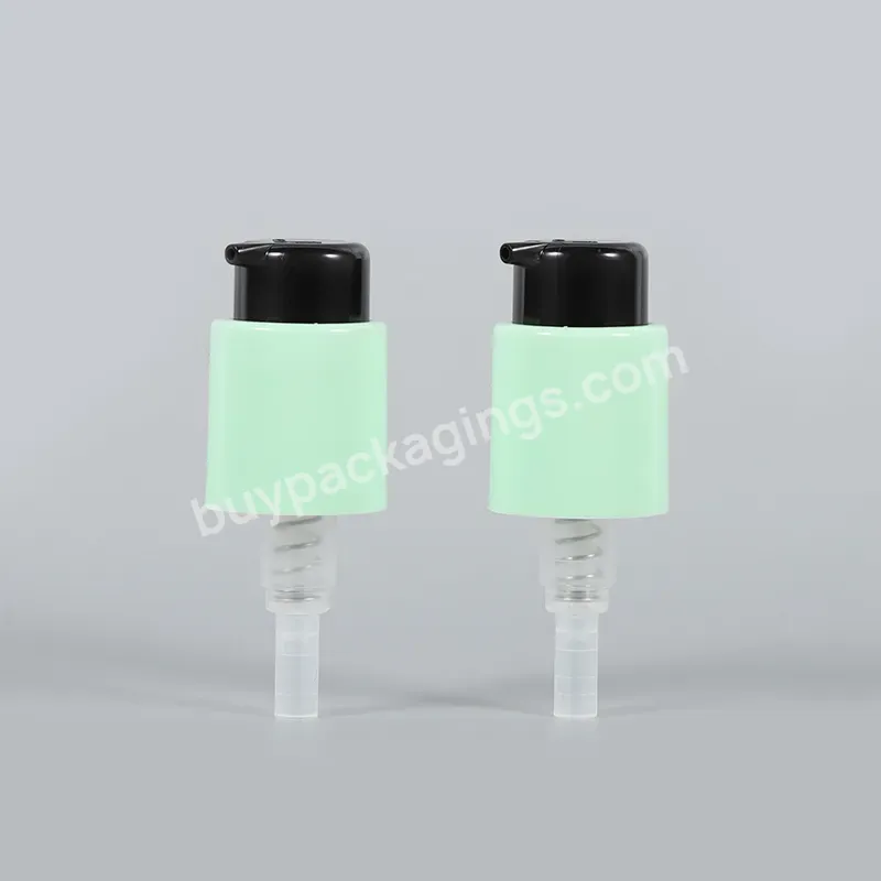 20/410 24/410 Pp Plastic Green Plastic Treatment Cream Pump Lotion For Skincare Bottle