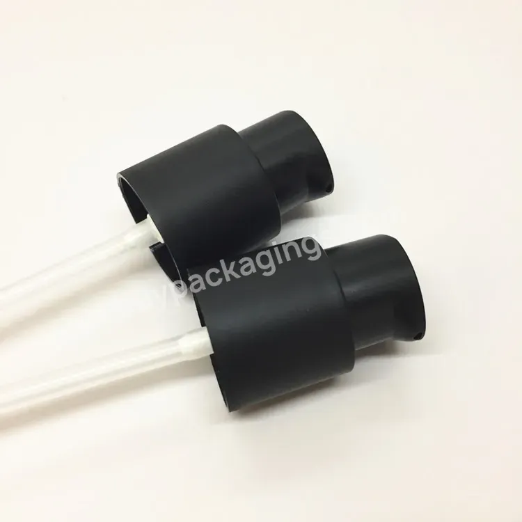 20/410 Double Wall Matte Black Smooth Serum Spray Pump Cream Treatment Pump For Cosmetic Packaging Bottle