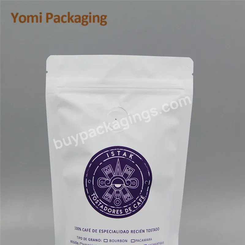 20g 100g 1kg 1lb 6kg Aluminium Foil Kraft Paper Biodegradable Coffee Bags With Valve