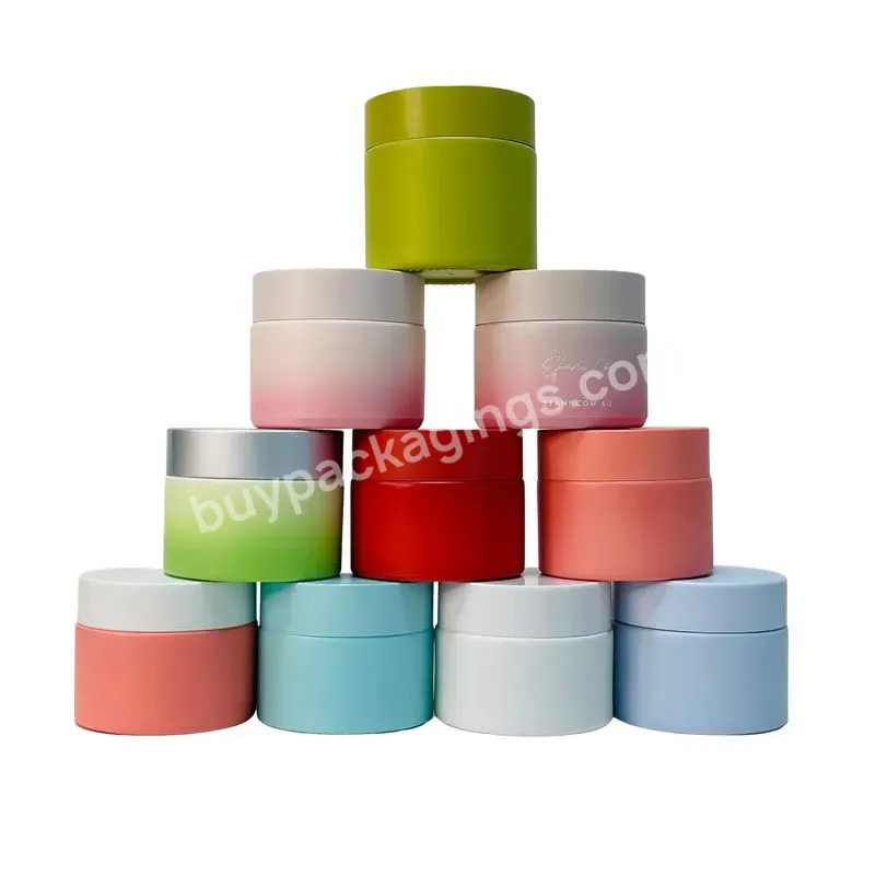 20g 1oz 50g 100ml Frosted Blue Red Glass Skin Face Cream Lip Balm Body Butter Jar Glass Cosmetic Containers Jars For Skincare