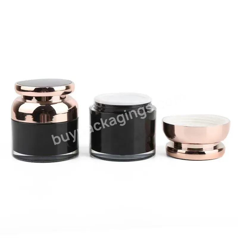 20g 30g 50g Luxury Acrylic Cosmetic Empty Plastic Face Cream Jars Wholesale For Silver Color