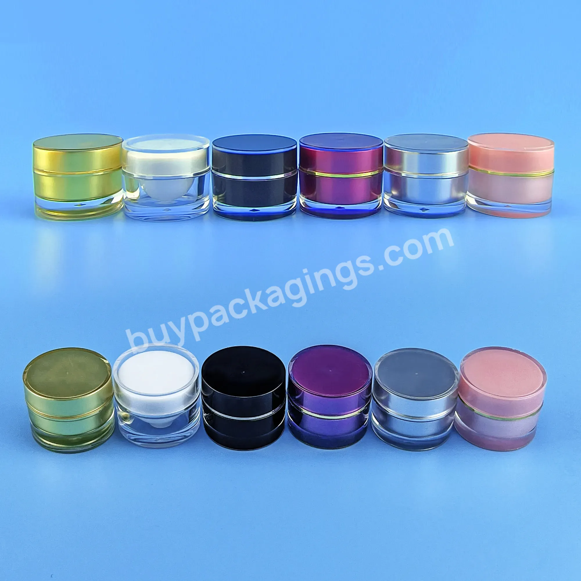 20g 30g50g China Cheap Wholesale Gold Acrylic Cream Jar Cosmetic Eye Cream Jar In Stock