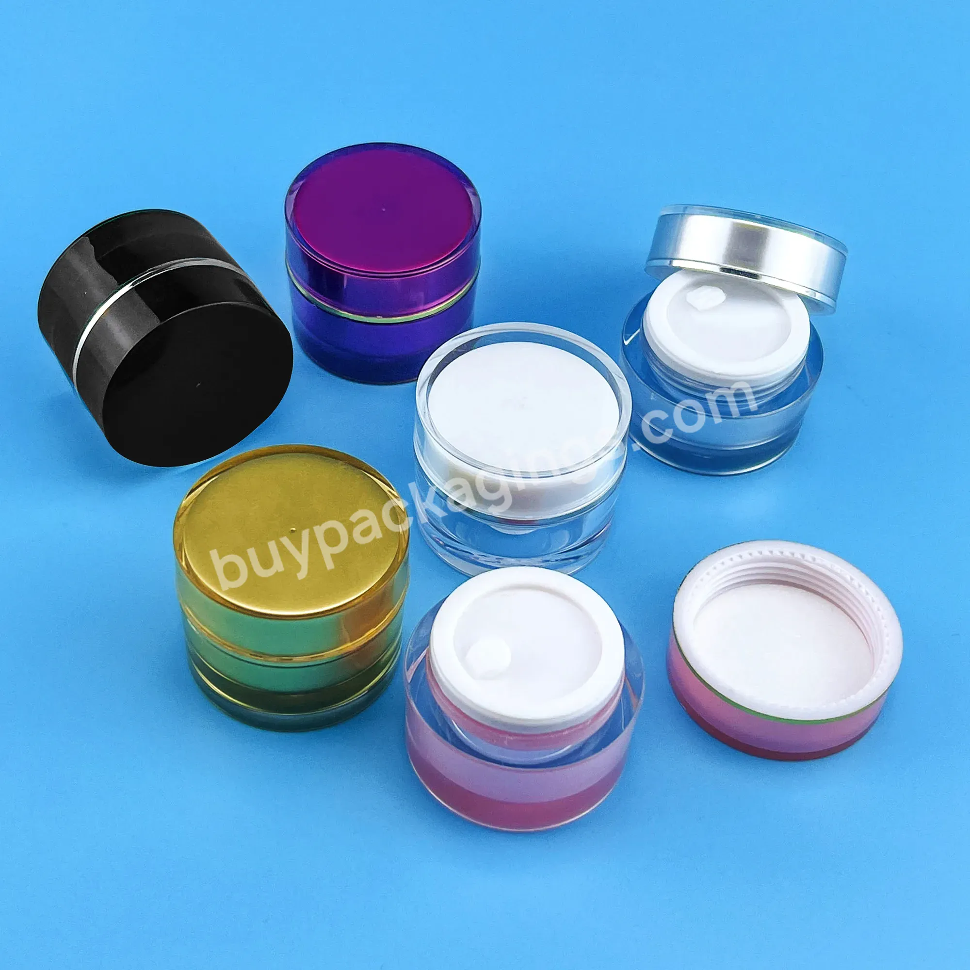 20g 30g50g China Cheap Wholesale Gold Acrylic Cream Jar Cosmetic Eye Cream Jar In Stock