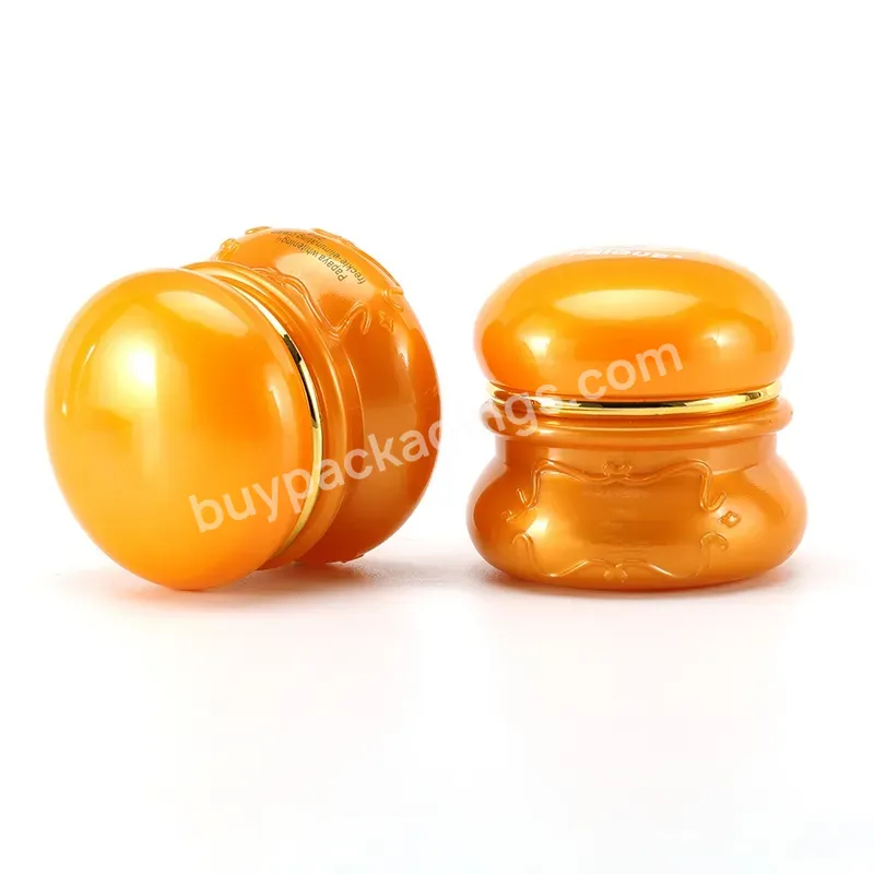 20g Gourd-shaped Gold Border With Pattern Ps Material Cream Container Packaging Empty Jars For Sale
