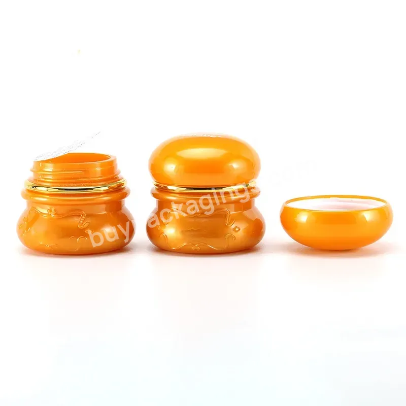 20g Gourd-shaped Gold Border With Pattern Ps Material Cream Container Packaging Empty Jars For Sale