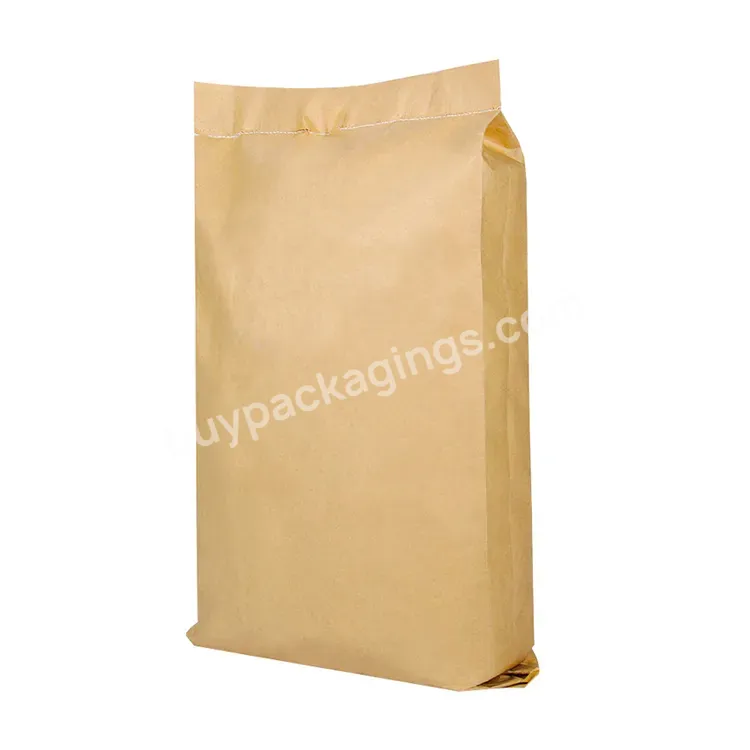 20kg 25kg 50kg Pp Sacks Plastic Woven Kraft Paper Bag For Cement Feed Bag