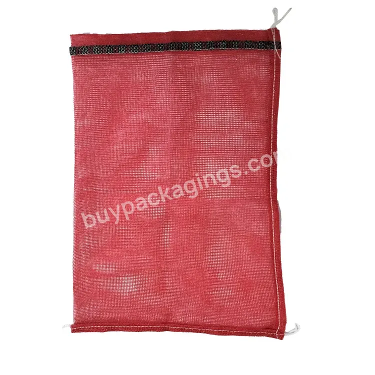 20kg 60kg Pp Net Bag For Packaging Potatoes Vegetables Mesh Plastic Tubular Mesh Bag