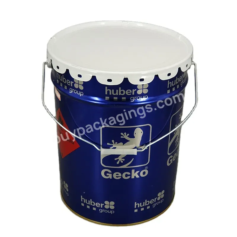 20l Anti-rust Resin Pails Steel Drums With White Flower Lid,Accept Custom Logo Printing