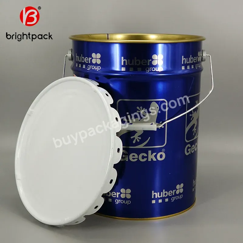 20l Anti-rust Resin Pails Steel Drums With White Flower Lid,Accept Custom Logo Printing