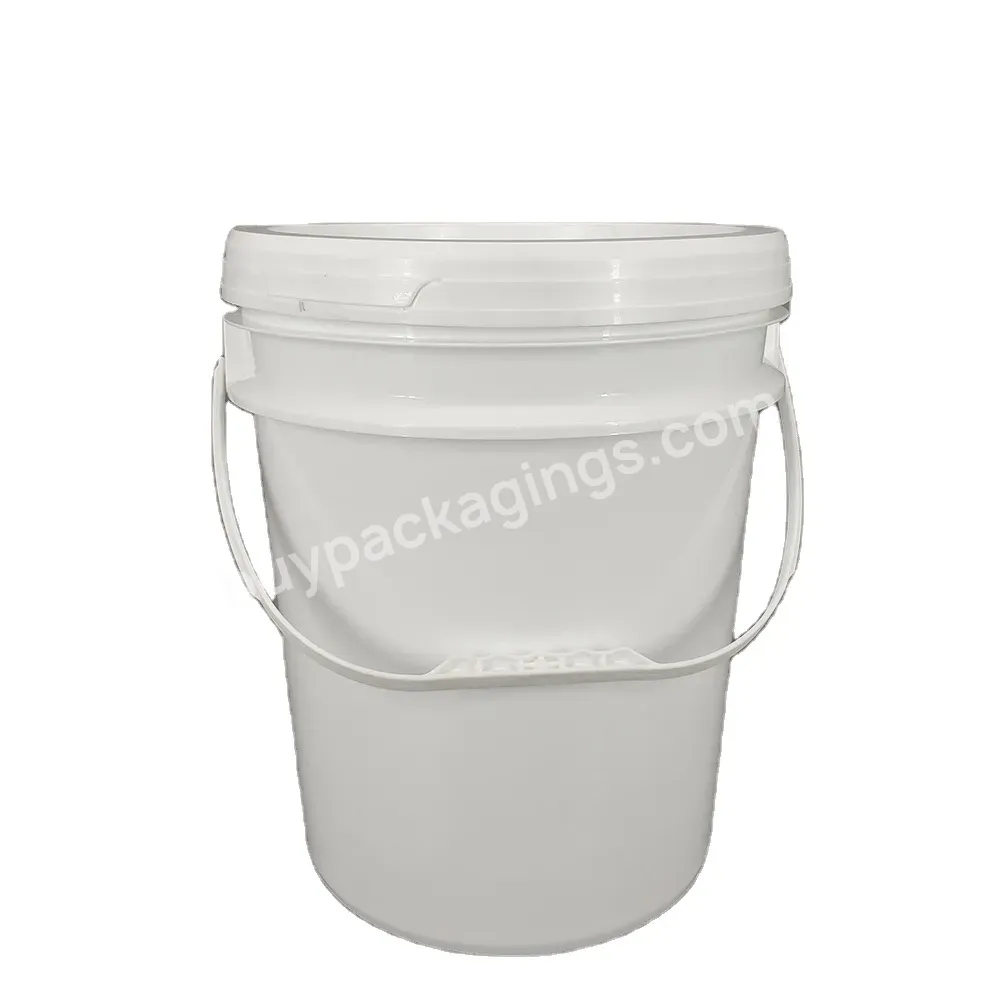 20l Pp Plastic Bucket,Heavy Duty 20 Litres Hdpe Pails With Handle For Oil Lubricant