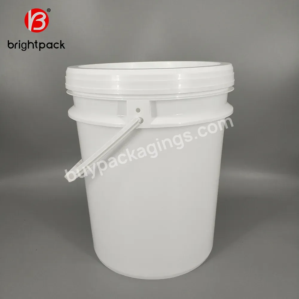 20l Pp Plastic Bucket,Heavy Duty 20 Litres Hdpe Pails With Handle For Oil Lubricant