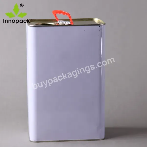 20l Square Food Grade Olive Oil Tin Cans/paint Oil Silver Metal Tin Cans