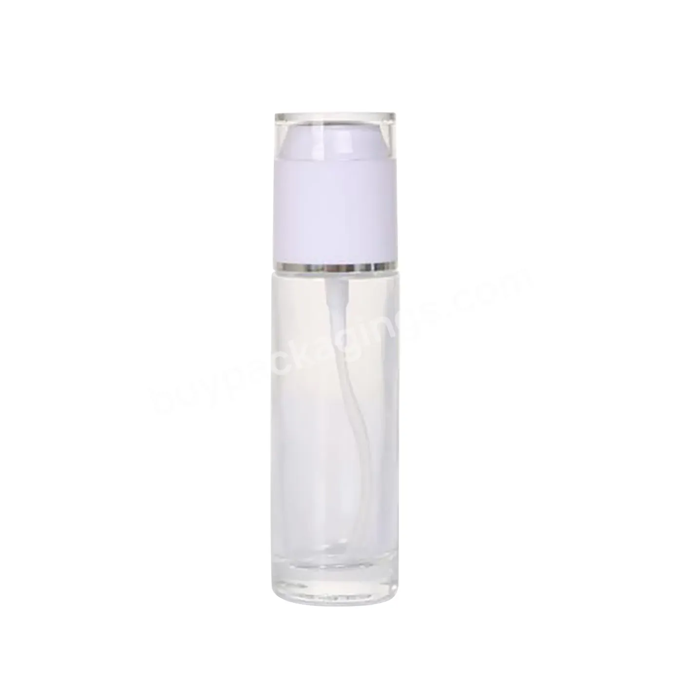 20ml 30ml 100ml Wholesale Clear Glass Lotion Bottle Frosted Spray Bottle With White Spray With White Cap