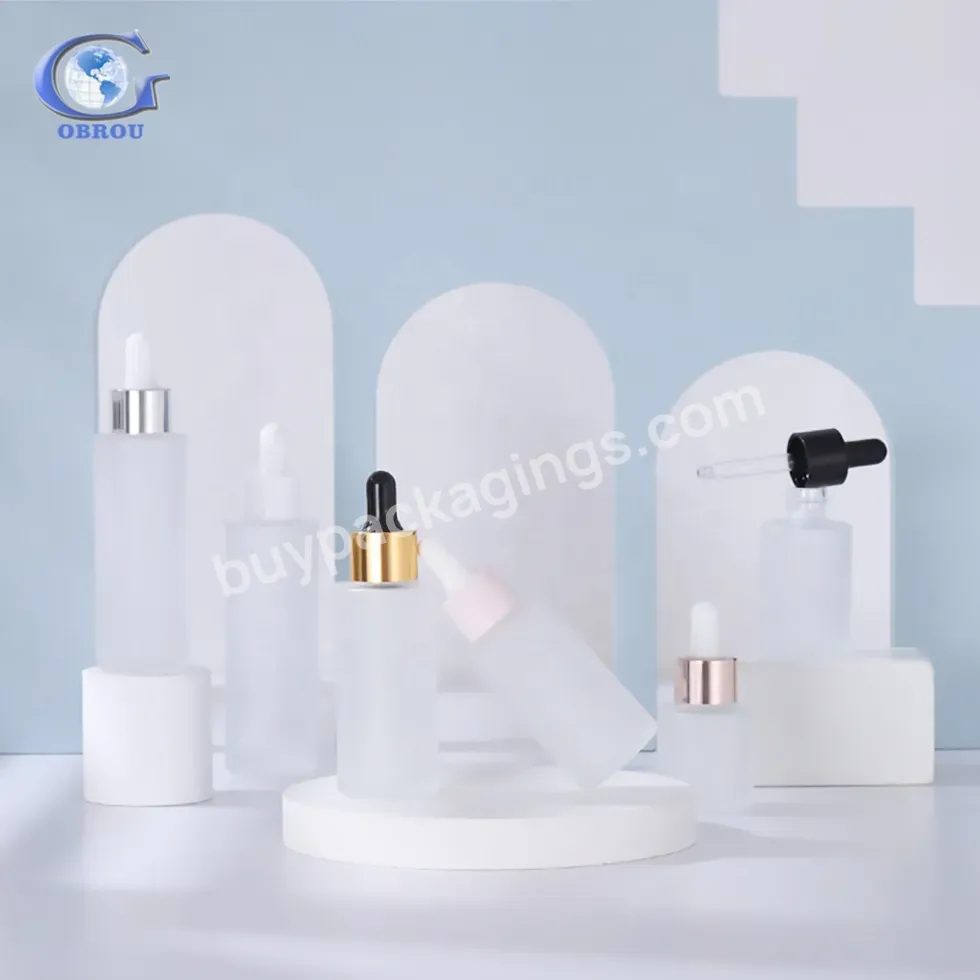 20ml 30ml 40ml 50ml 60ml 80ml Frosted Essential Oil Glass Dropper Bottle Face Skin Care Packaging Cosmetic Serum Bottle