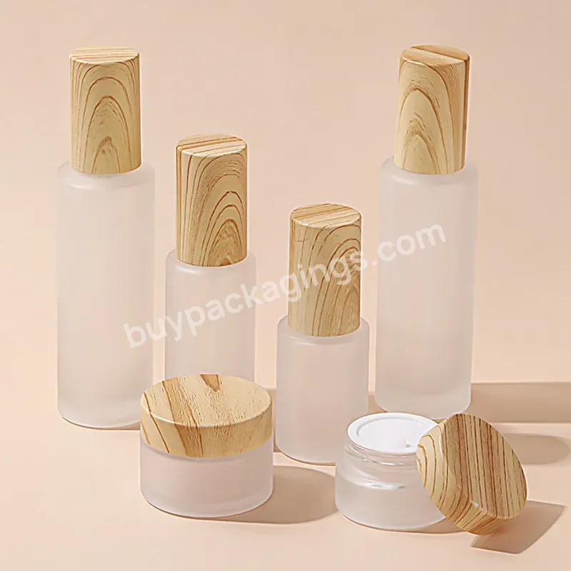 20ml 30ml 40ml 50ml 60ml 80ml Glass Cosmetic Toner Bamboo Spray Pump Frosted Glass Body Spray Bottles