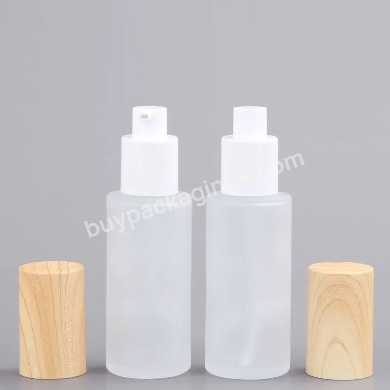 20ml 30ml 40ml 50ml 60ml 80ml Glass Cosmetic Toner Bamboo Spray Pump Frosted Glass Body Spray Bottles