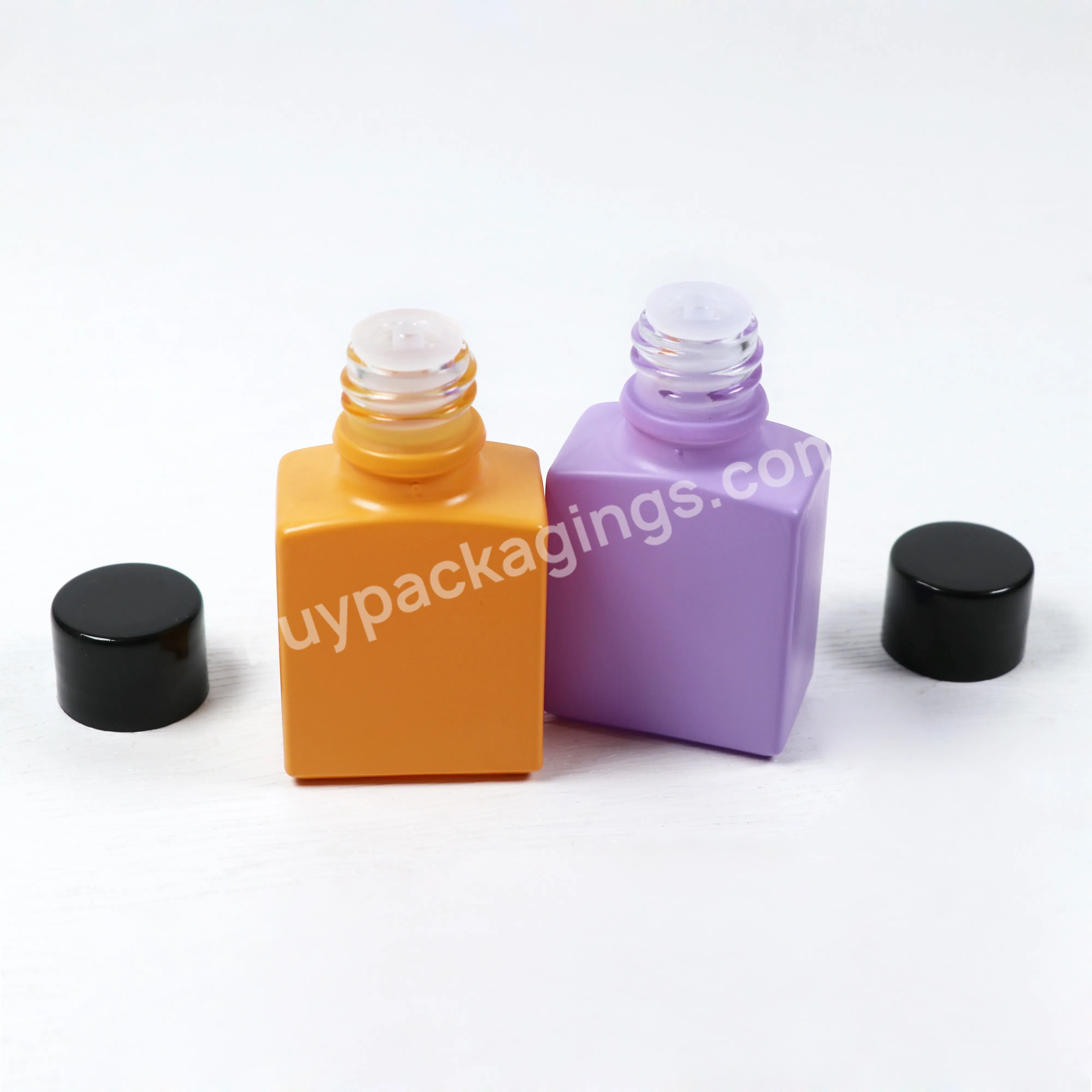 20ml 50ml 100ml Luxury Empty Makaron Essential Oil Liquids Glass Bottle With Caps Euro Rectangle Serum Bottle Packaging