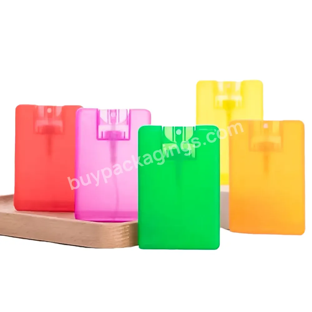 20ml Refillable Bottles Card Shape Perfumes Spray Fine Mist Atomizer Plastic Spray Bottle