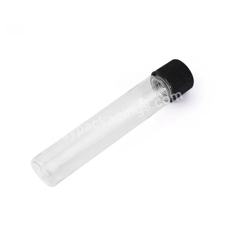 20mm 22mm 27mm Diameter 115mm 120mm Glass Tube Glass Test Tube Rolled Packaging Glass Rolled Tube With Black Matte Lid - Buy 20mm 22mm 27mm Diameter 115mm 120mm Height Glass Tube With Black White Matte Lid,Smooth Push Down & Turn Flat Plastic Caps,Wi