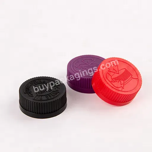 20mm 24 / 410 28 / 410 Child Resistant Pp Caps With Heat Induction Liners Pictorial Cap 24mm Child Proof Cap