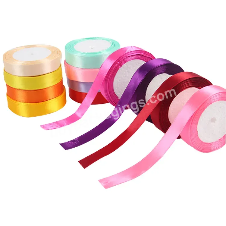 20mm Satin Ribbon Roll Gift Packing Solid Color Ribbon Recycled 100% Polyester Satin Ribbon - Buy Wholesale Gift Packing Custom Recycled 100% Polyester Satin Ribbon,Wholesale Solid Color Single Face Satin Ribbon,Custom Gold Foil Printed Logo Gift Pol