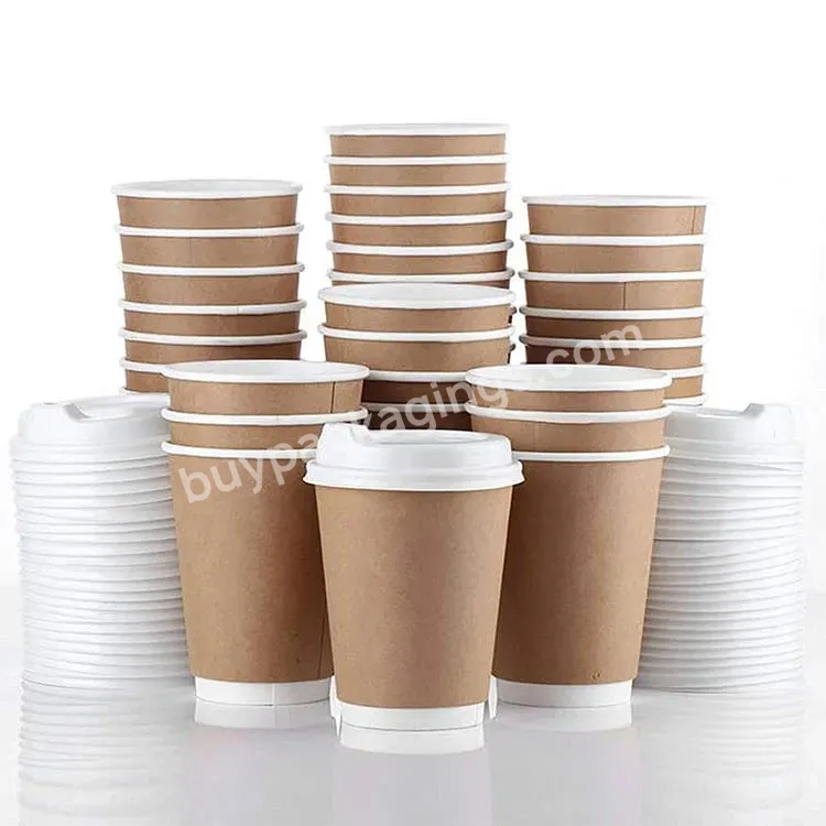 20oz Hot Drinking Paper Cup Wholesale Price Paper Cups With Double Pe Coated Paper Cup Lid Cover