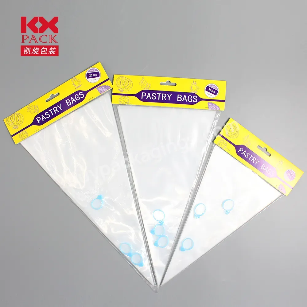 20pcs Ldpe Food Grade Material Pastry Bags Disposable Piping Bags With Ties For Cupcake Decorating Cream Frosting Bakery Tool