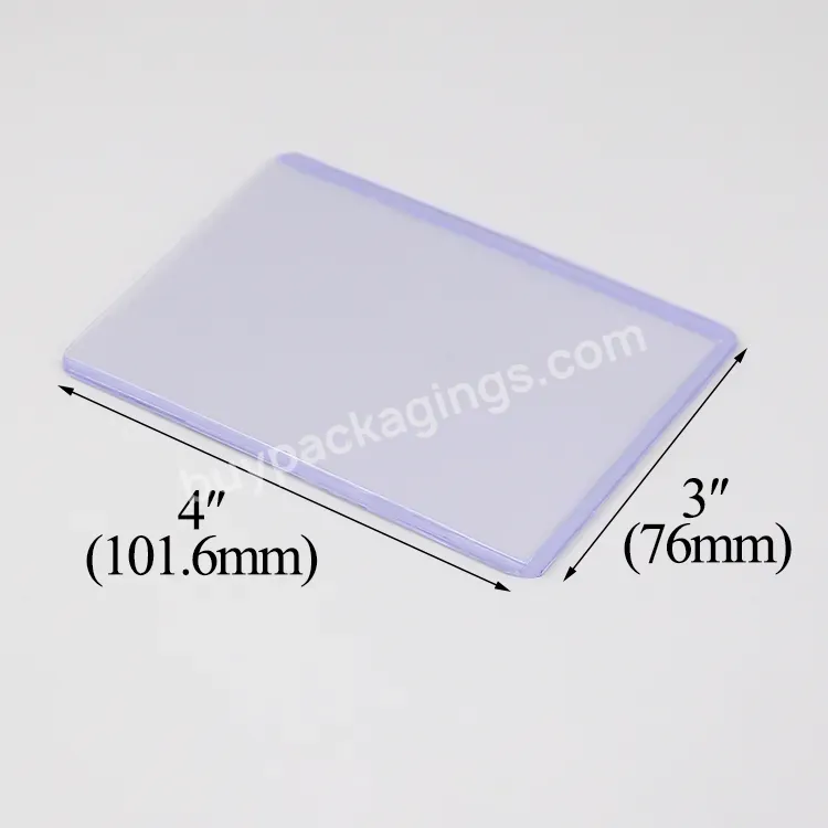 20pt 59pt 79pt 108pt 138pt 197pt 240pt 360pt Pvc Top Loader Clear Rigid Binder Toploader 3x4 Card Sleeves For Pokemon Card - Buy Toploader Card Sleeves,Sleeves For Pokemon Card,Clear Rigid Toploader.