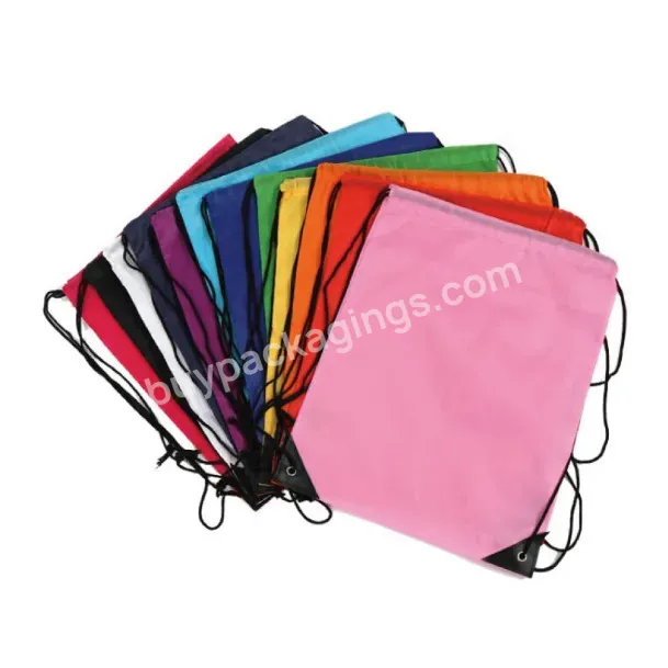 210d420d Custom Logo&design Hot Sell Polyester Backpack Drawstring Gift Bag Drawstring Sport Bag